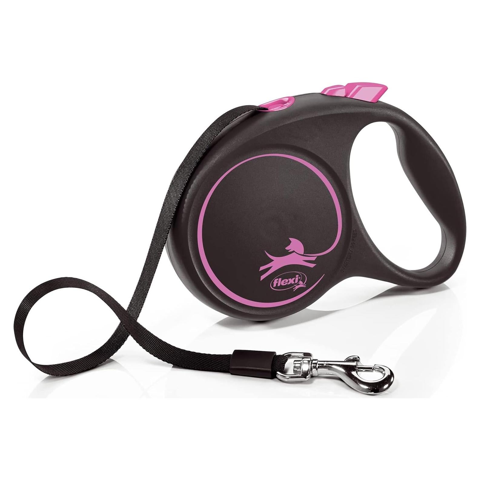 Correa retráctil Flexi negra 5m para perros hasta 50kg