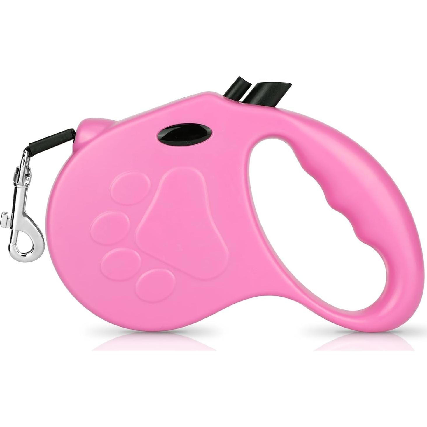 Correa de Perro Retráctil Makife 4.88m para Perros hasta 35kg - Rosa