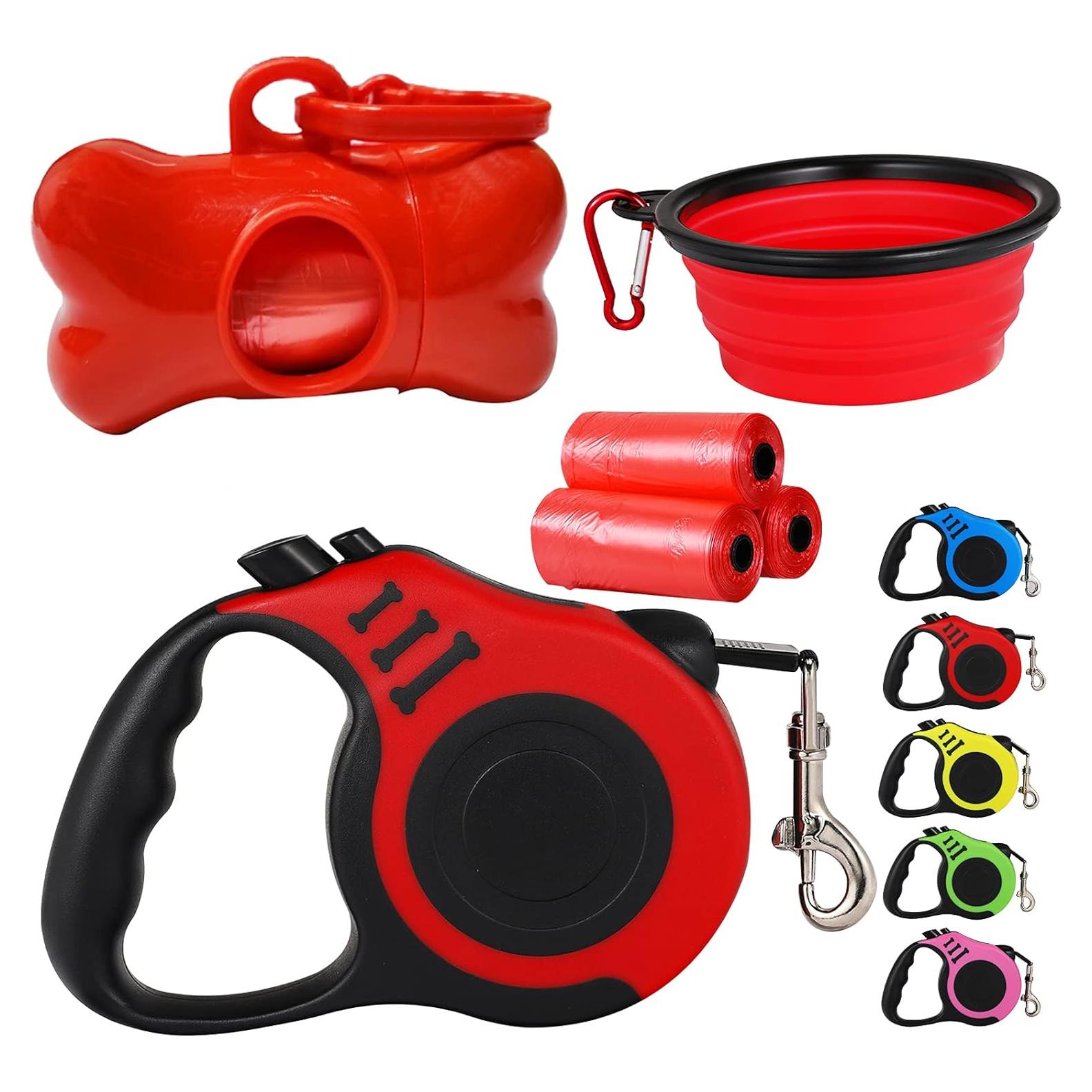 Correa de Perro Retráctil Tailpa 4.88m Nylon Roja hasta 22.68kg