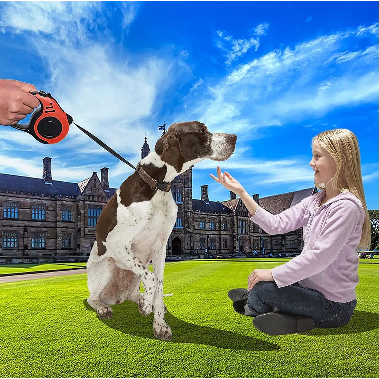 Correa de Perro Retráctil Tailpa 4.88m Nylon Roja hasta 22.68kg