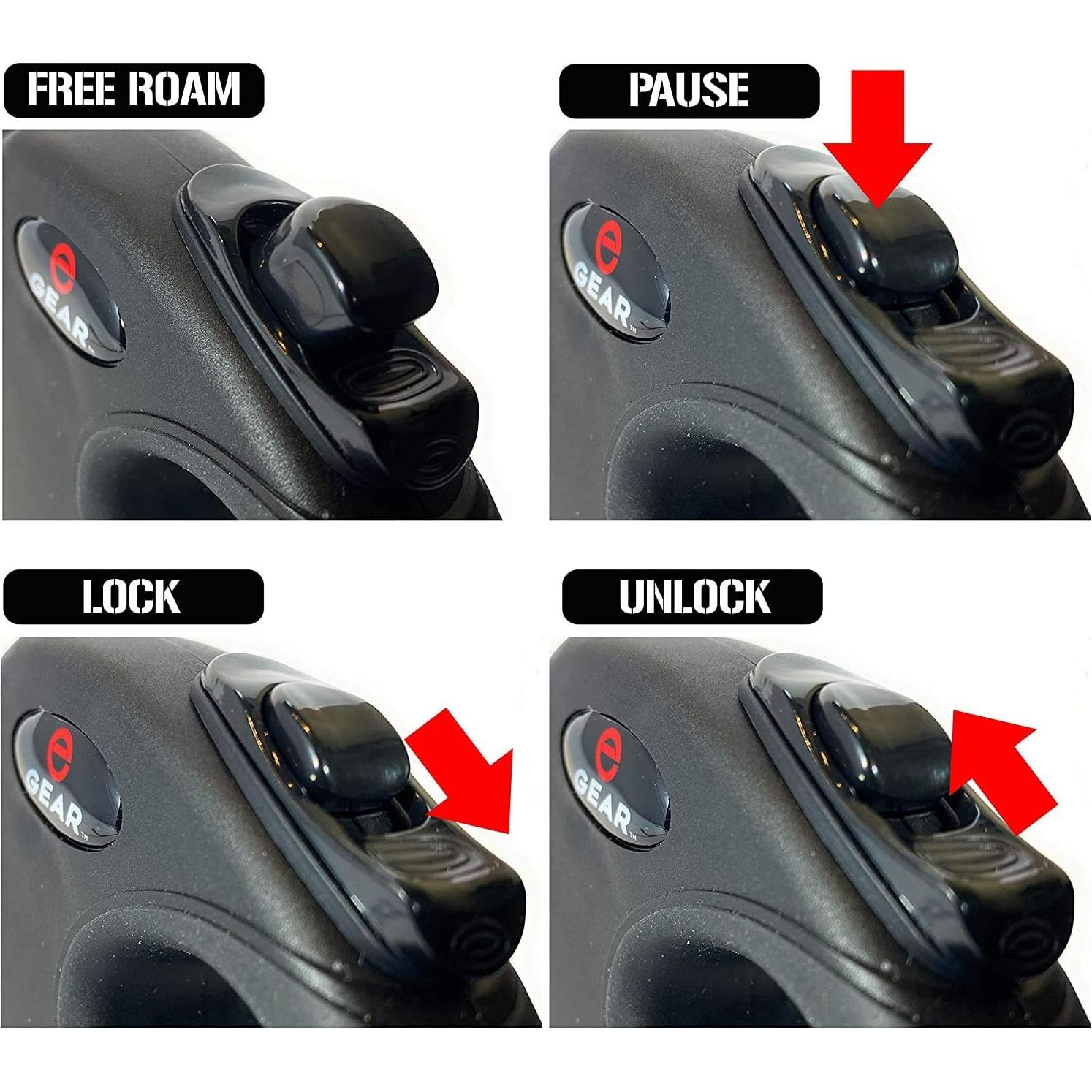 Correa de Perro Retráctil Enthusiast Gear 4.88m Rojo Resistente