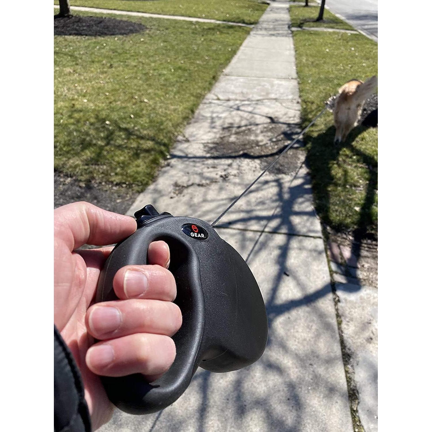 Correa de Perro Retráctil Enthusiast Gear 4.88m Rojo Resistente