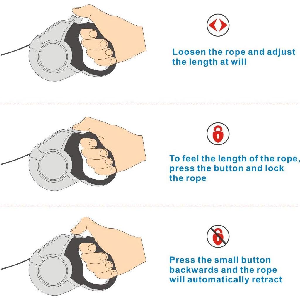 Correa Retráctil Idepet 4.88m para Perros Pequeños y Medianos