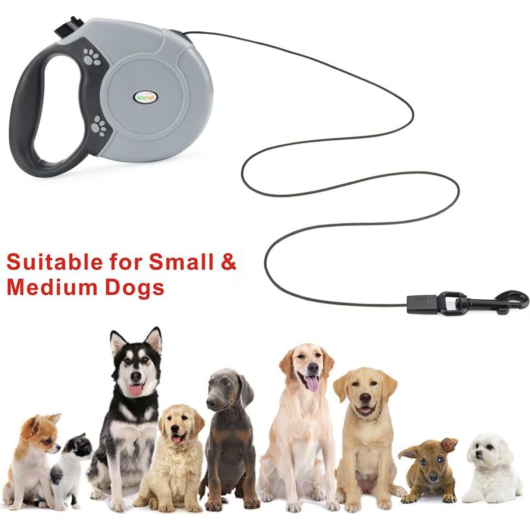 Correa Retráctil Idepet 4.88m para Perros Pequeños y Medianos