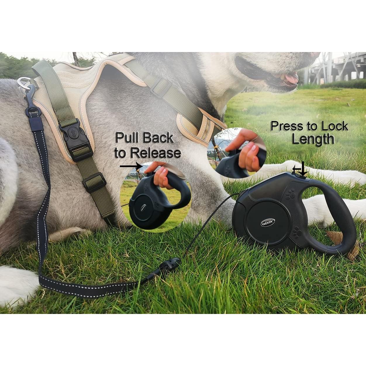 Correa de Perro Retráctil Esbuy 8m Alta Resistencia Negro