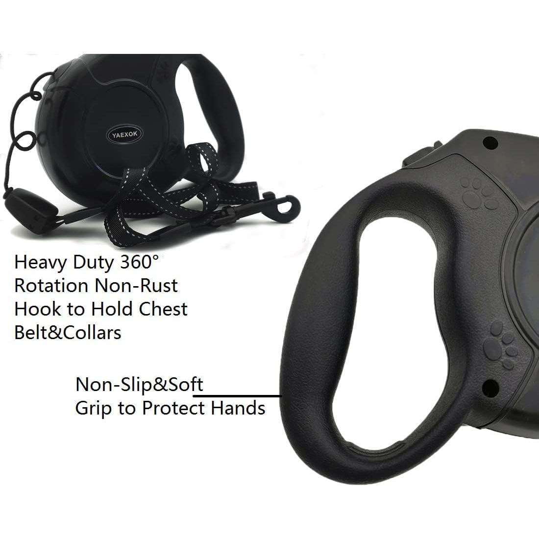 Correa de Perro Retráctil Esbuy 8m Alta Resistencia Negro