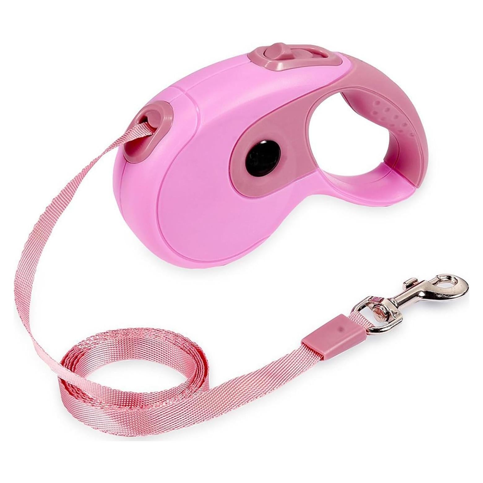 Correa Retráctil para Perros JAMISAY 5M Rosa hasta 50kg