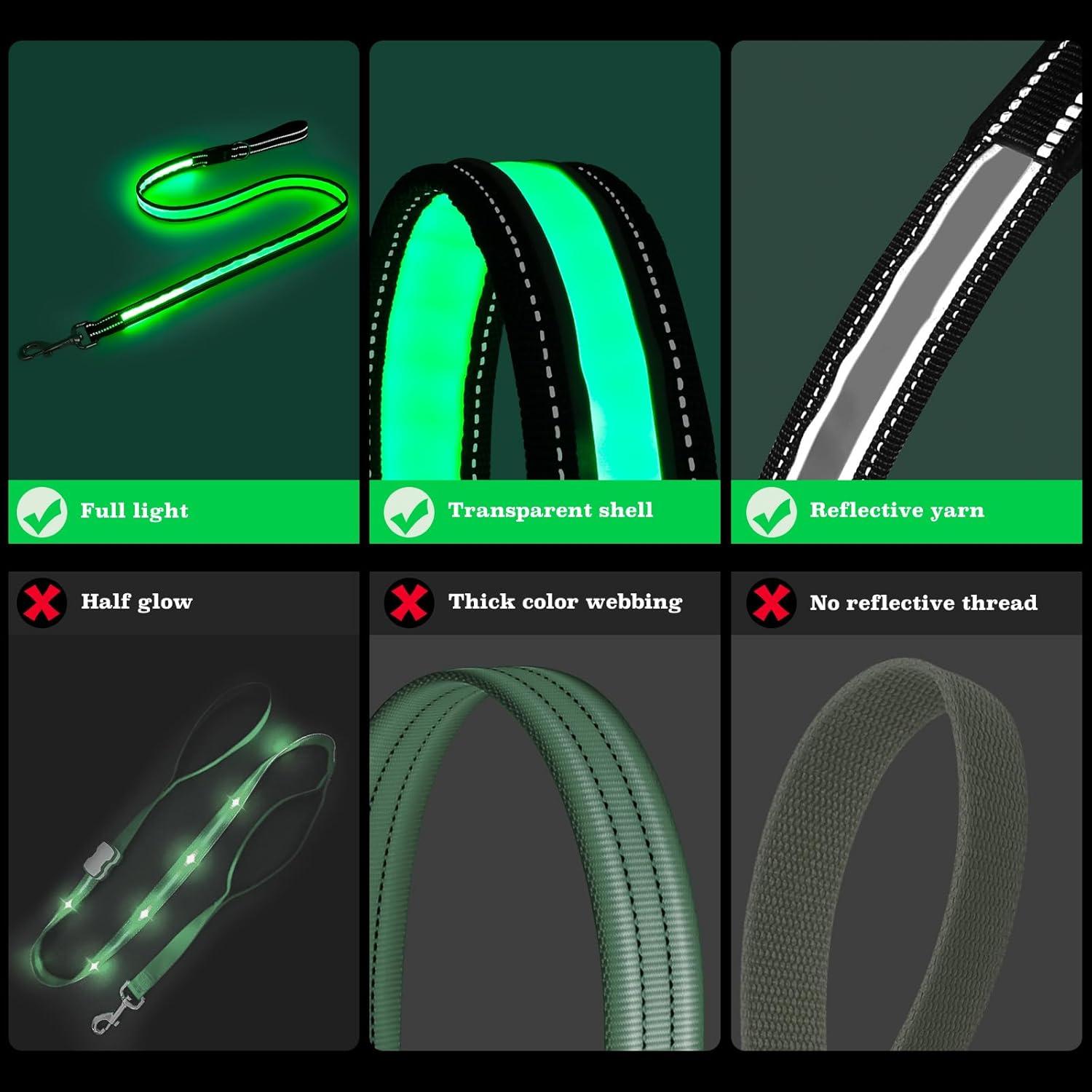 Correa LED Iluminada PZRLit 1.2 Recargable 7 Modos 4FT