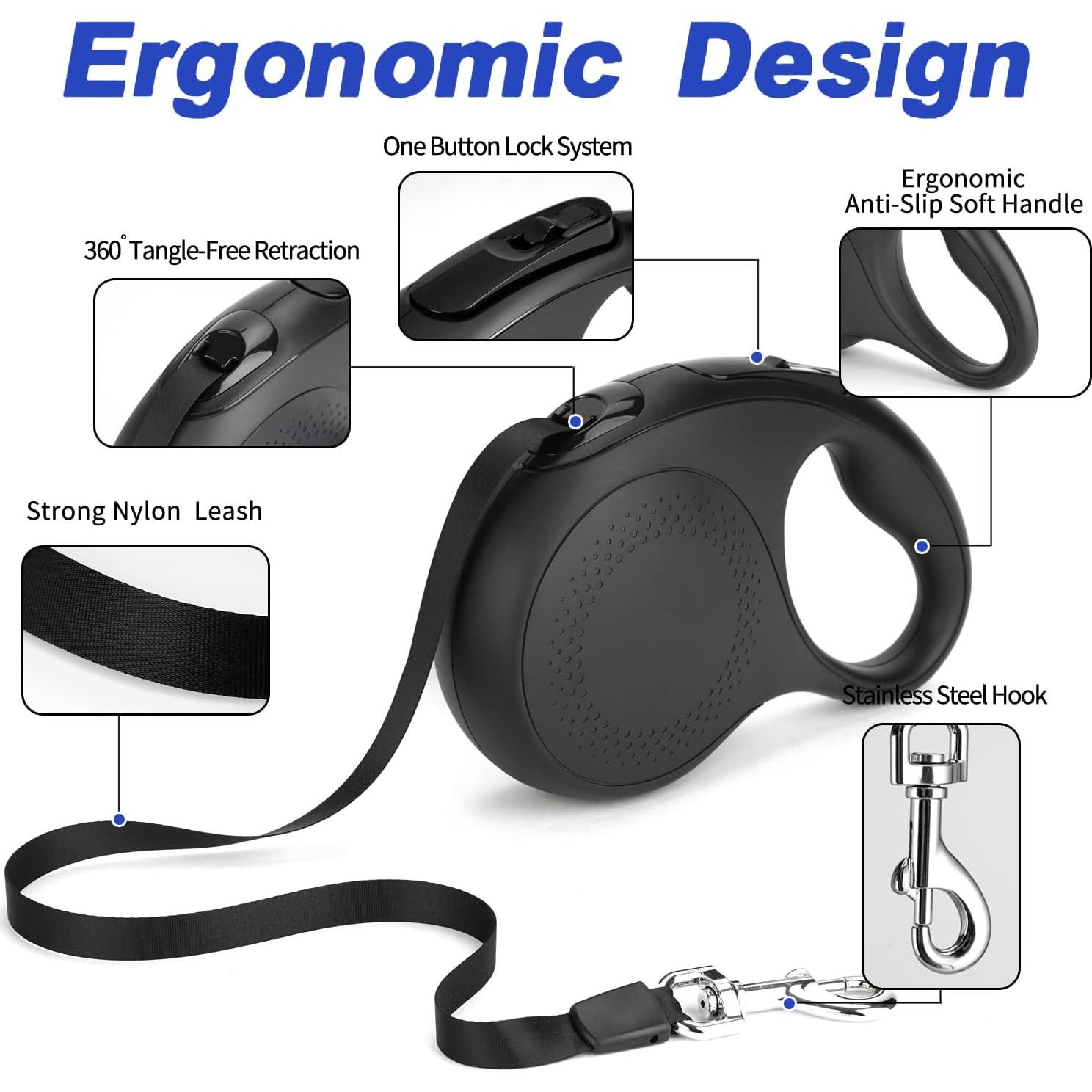 Correa de Perro Retráctil JUBDUG 7.92m hasta 49.9kg