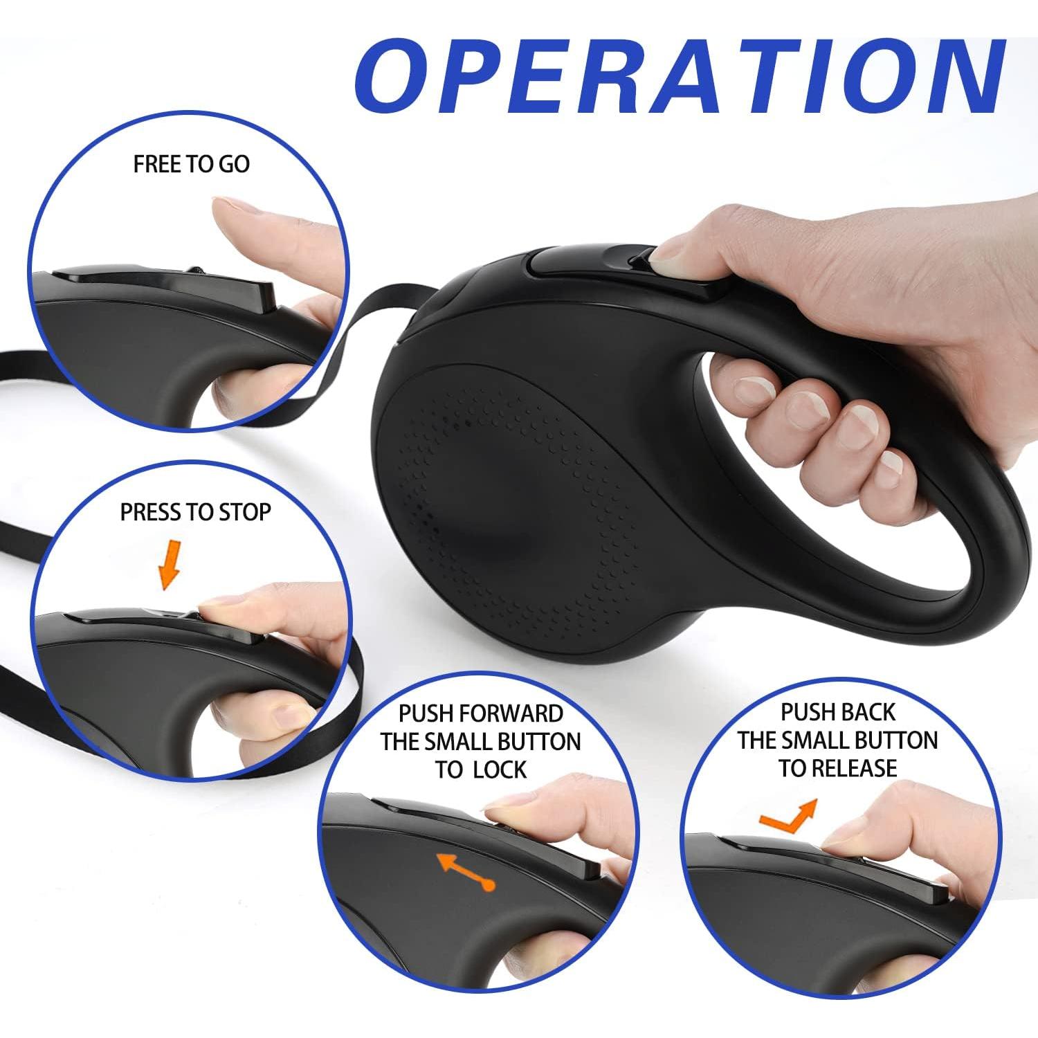 Correa de Perro Retráctil JUBDUG 7.92m hasta 49.9kg