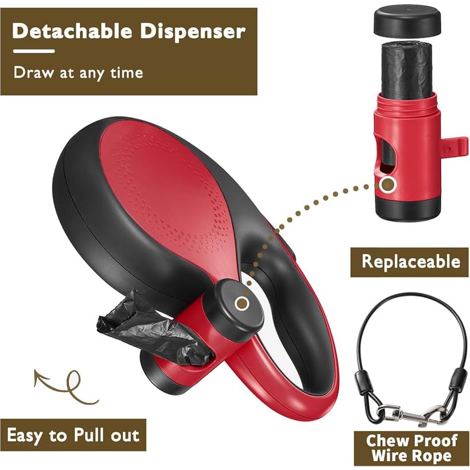 Correa de Perro Retráctil IRIDCLO 7.92 m para Perros hasta 50 kg