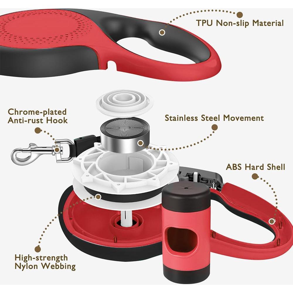 Correa de Perro Retráctil IRIDCLO 7.92 m para Perros hasta 50 kg