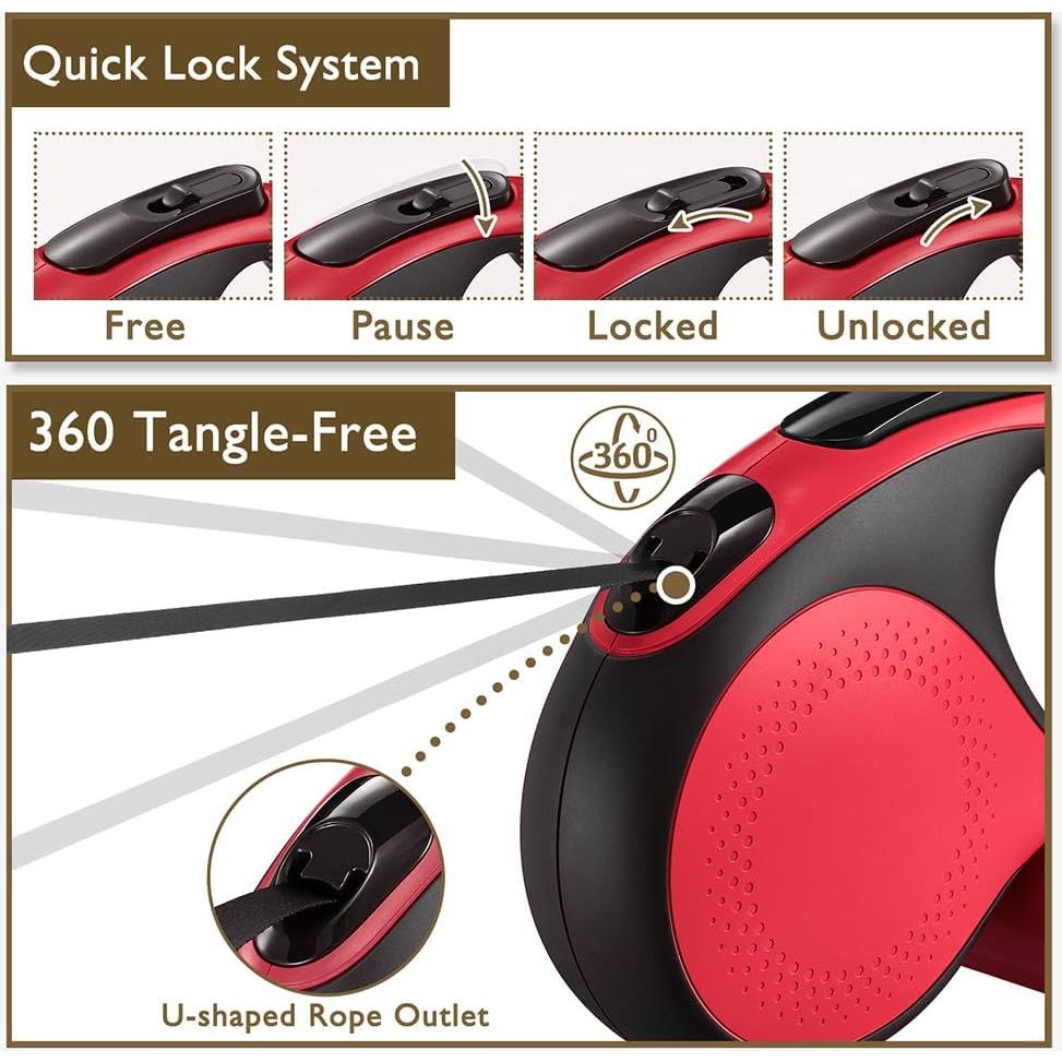 Correa de Perro Retráctil IRIDCLO 7.92 m para Perros hasta 50 kg