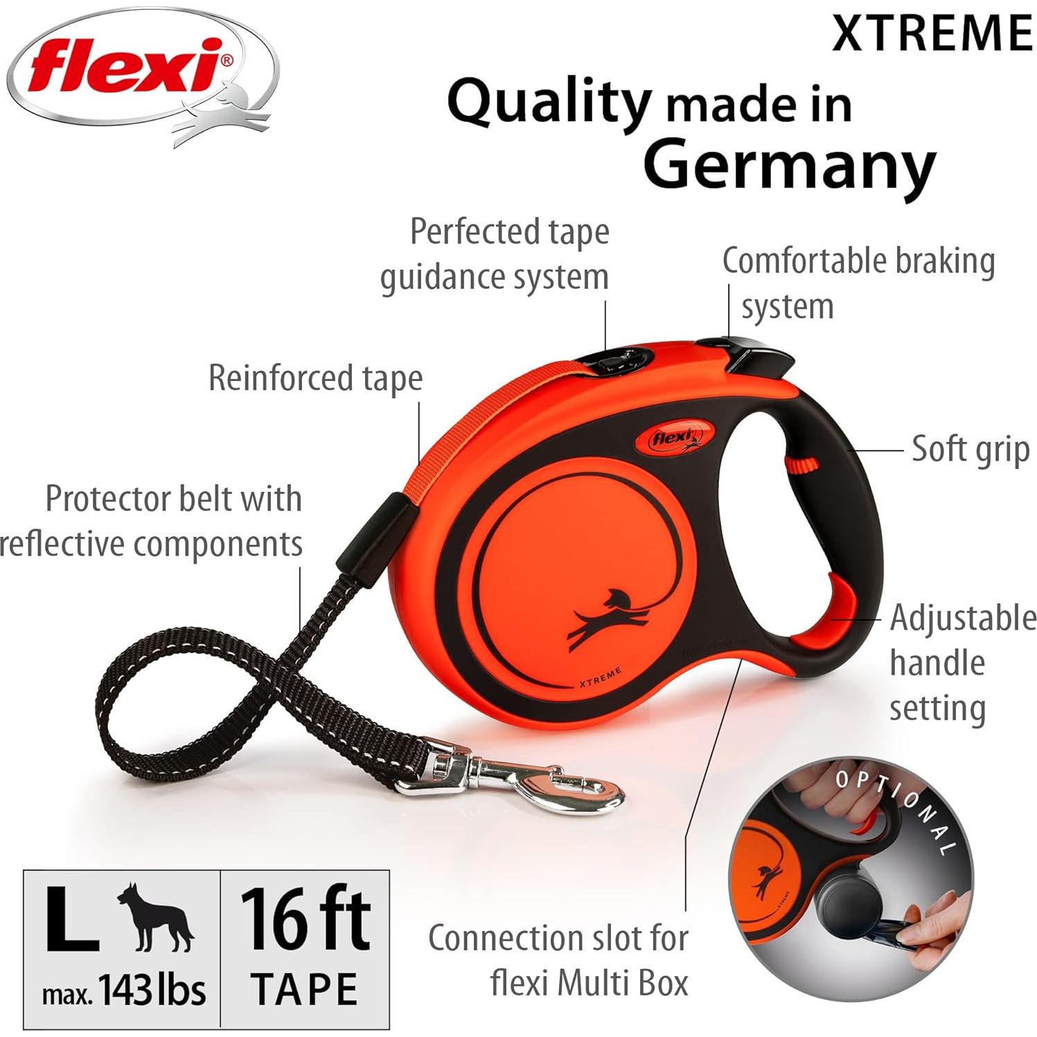 Correa Retráctil para Perros Grandes Flexi XT33T5 - 4.88 m