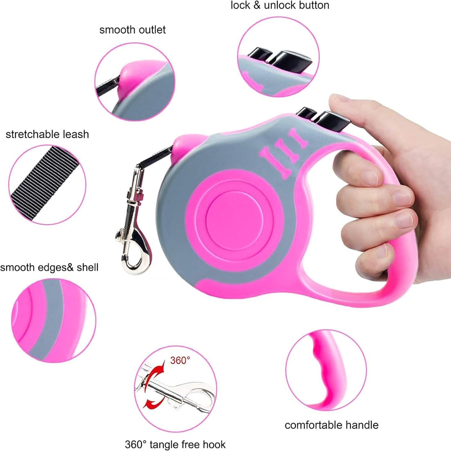 Correa Retráctil para Perros Pequeños PETIMP 3M Antideslizante