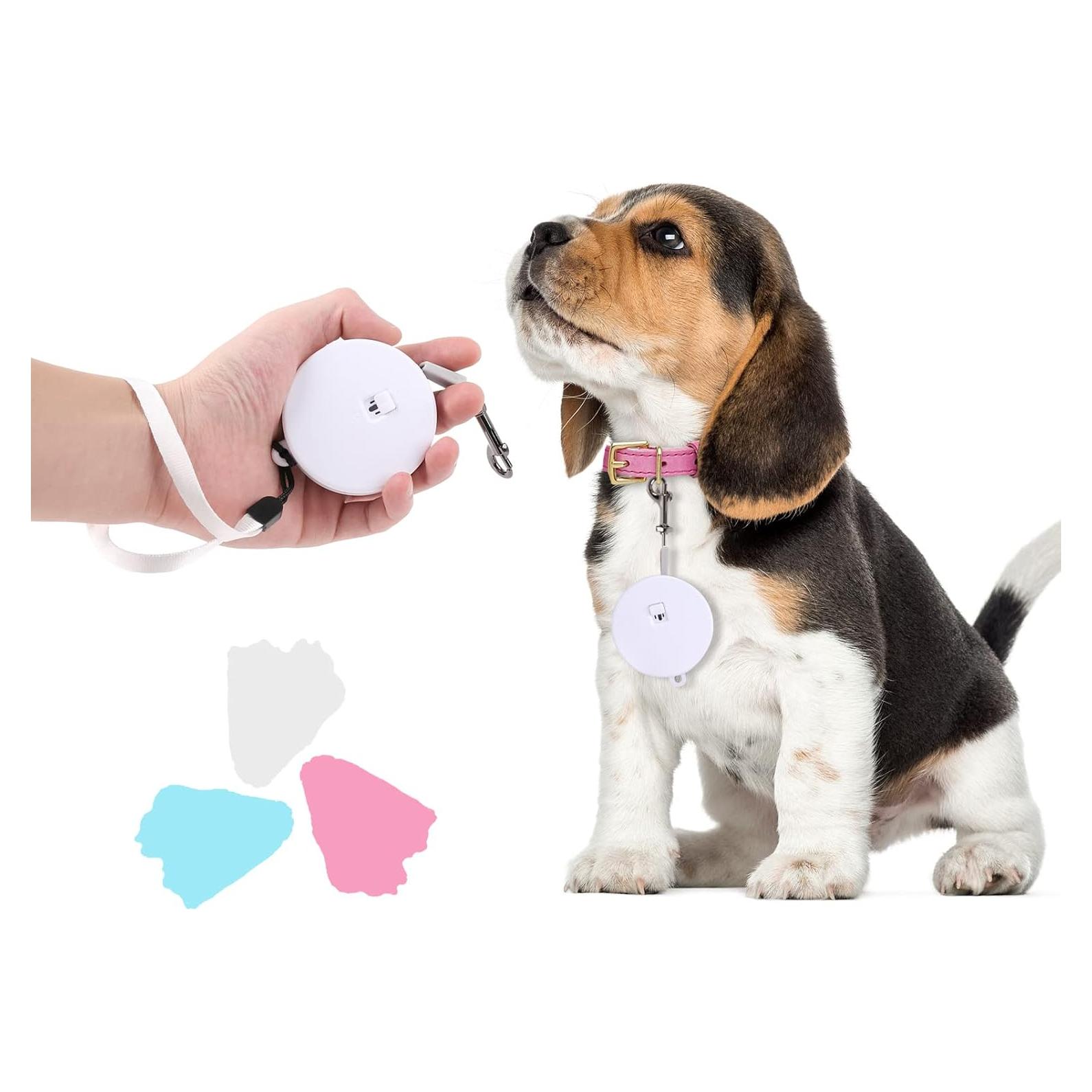 Correa retráctil para perros pequeños CUGBCUG 3 m nylon blanca