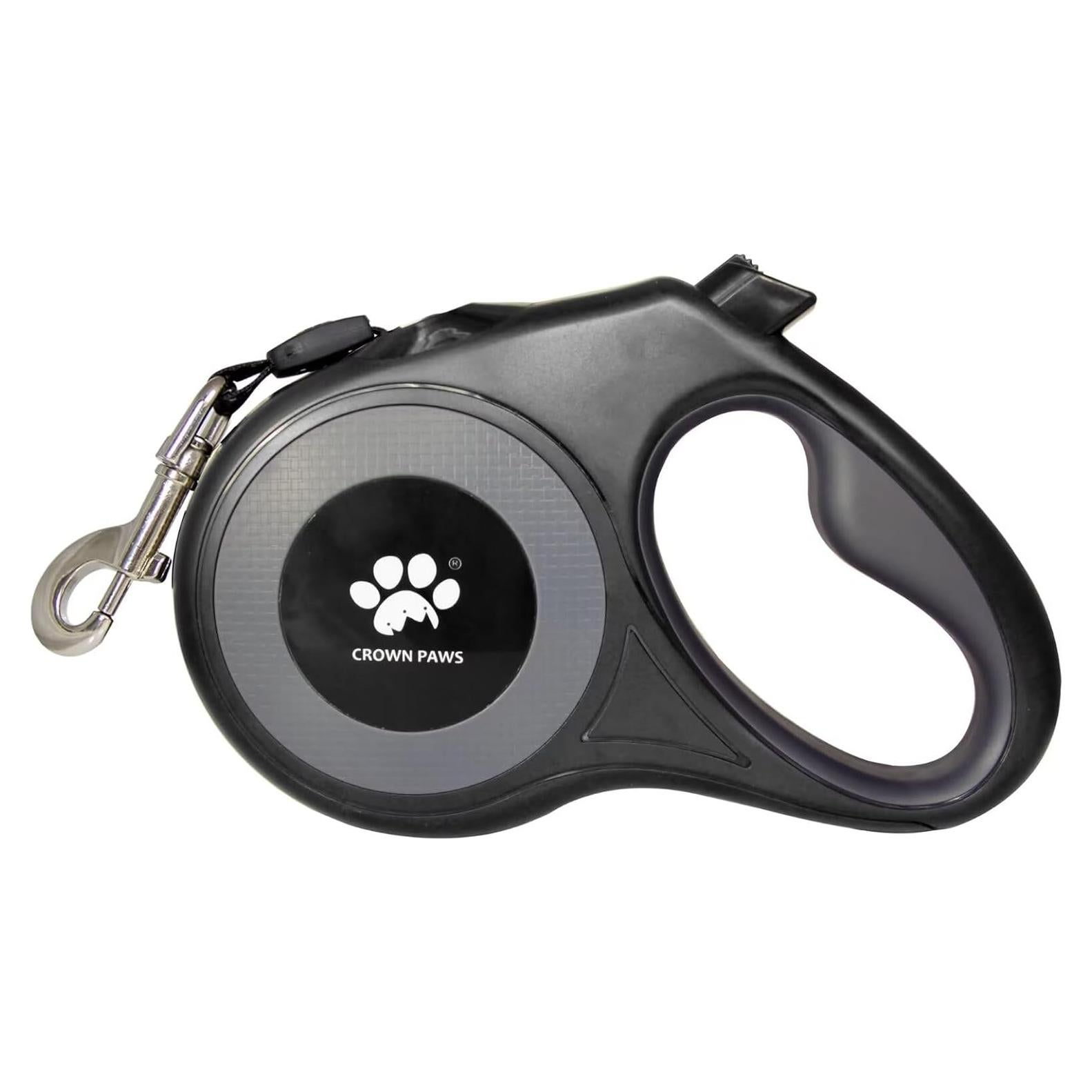 Correa Retráctil para Perros Grandes CROWN PAWS 5m Negro