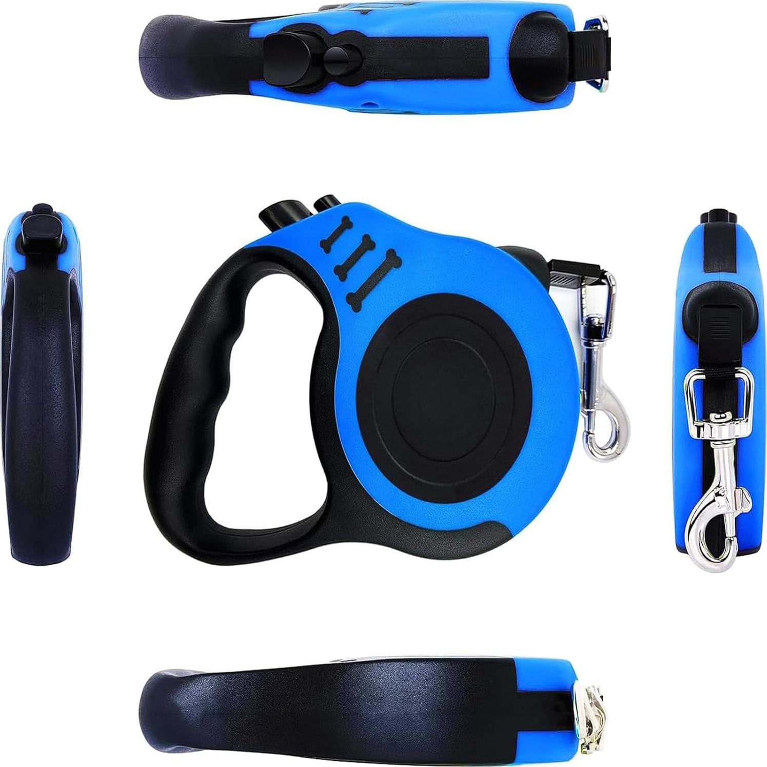 Correa Retráctil PETIMP 5m Azul para Perros Pequeños y Medianos