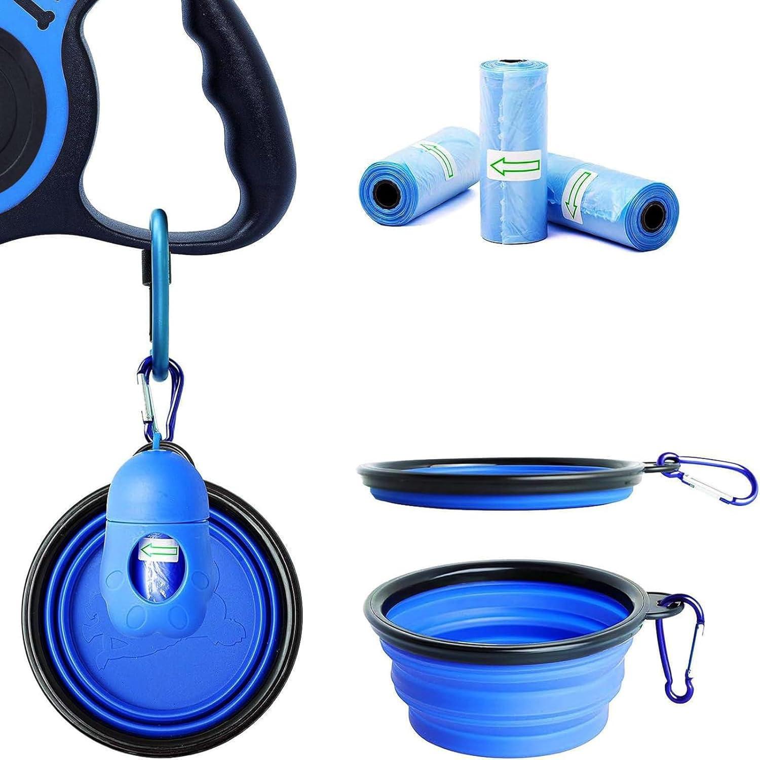 Correa Retráctil PETIMP 5m Azul para Perros Pequeños y Medianos