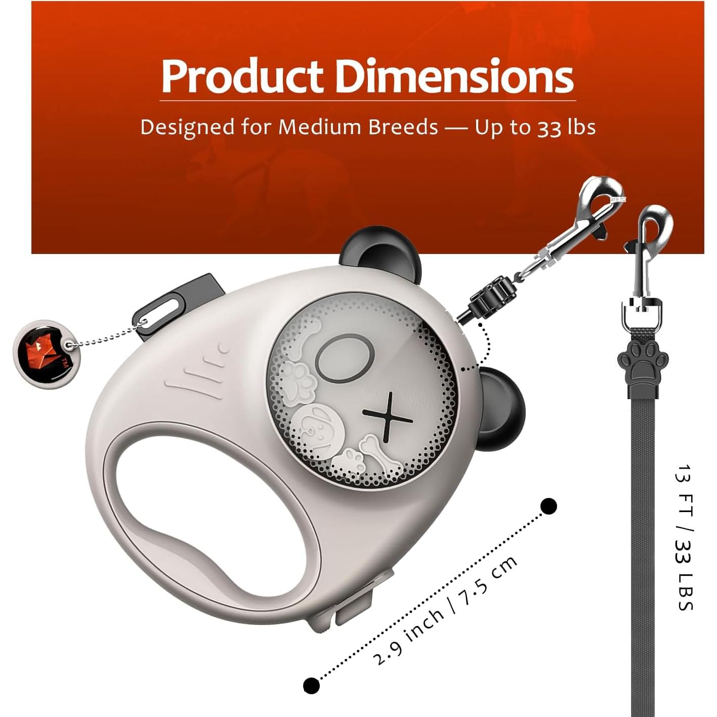 Correa Retráctil para Perros HamInWay 3.96m Nylon Antienredos