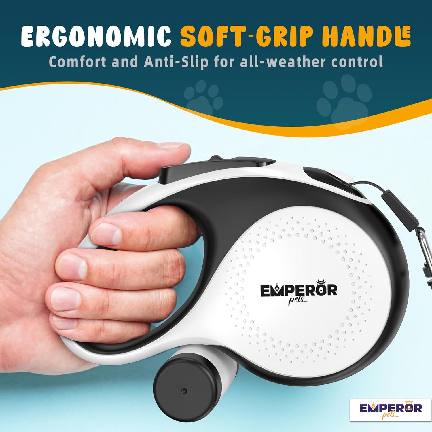 Correa Retráctil para Perros Emperor Pets 4.88 m Blanca