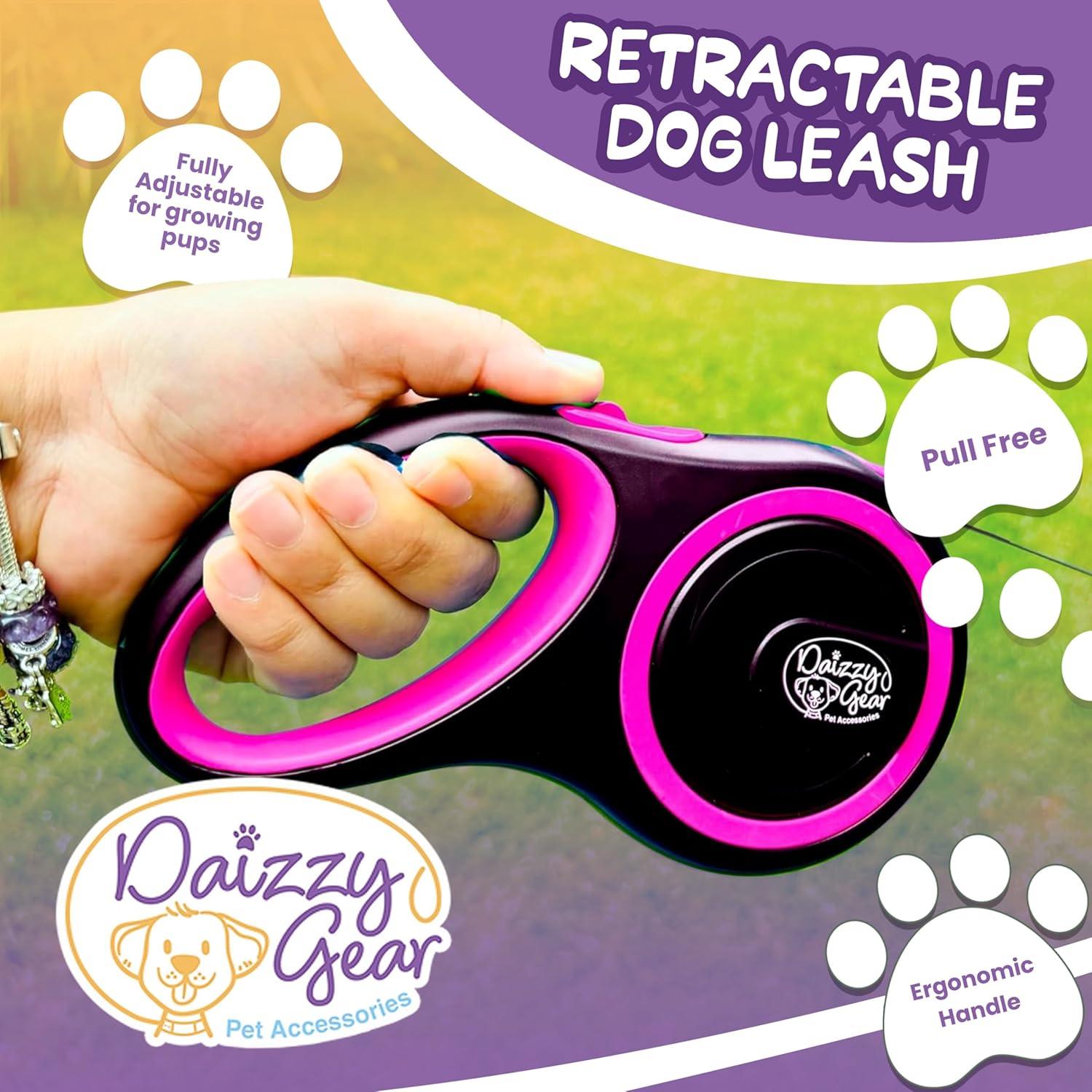 Correa Retráctil para Perros Daizzy Gear 20 KG 4.88 M Rosa