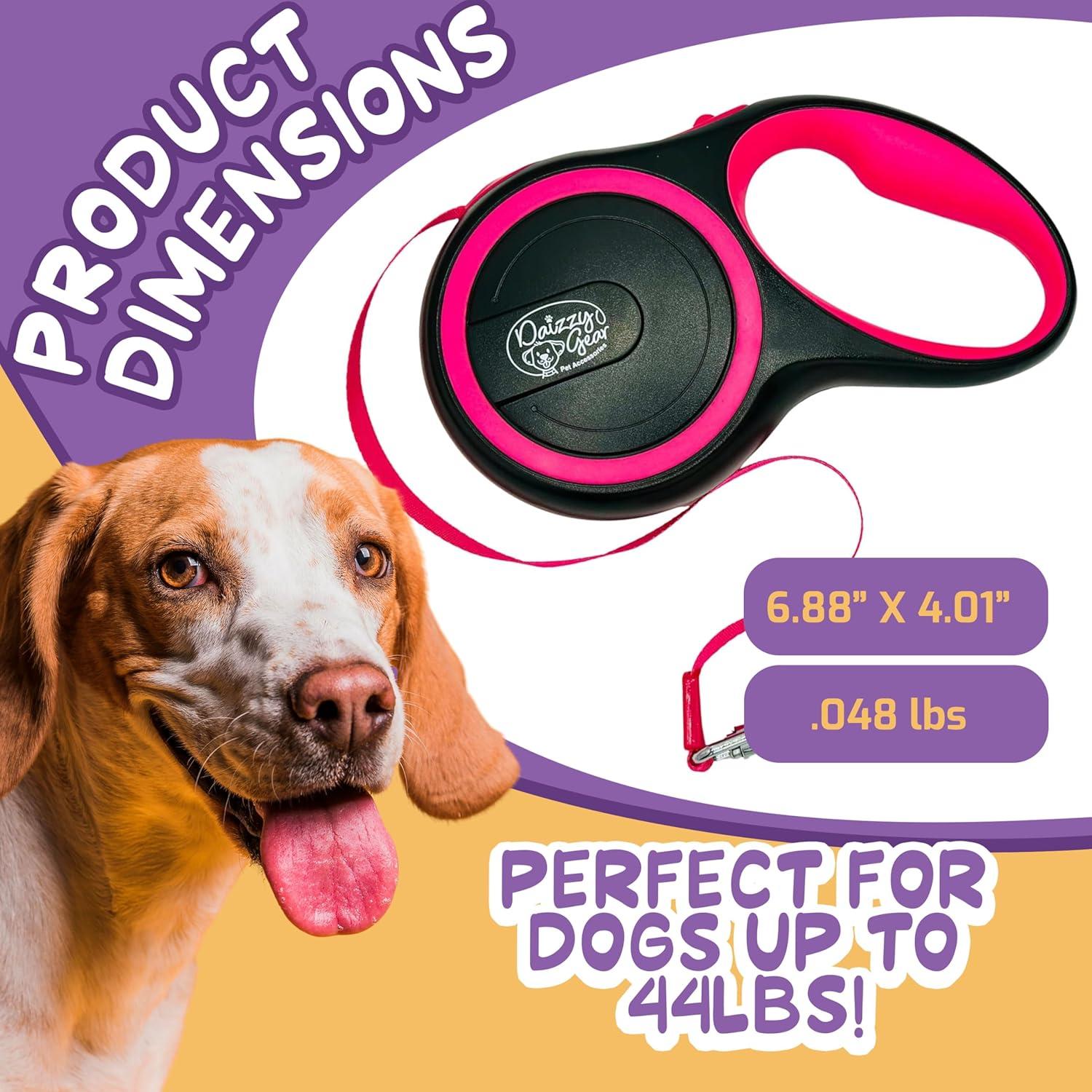 Correa Retráctil para Perros Daizzy Gear 20 KG 4.88 M Rosa
