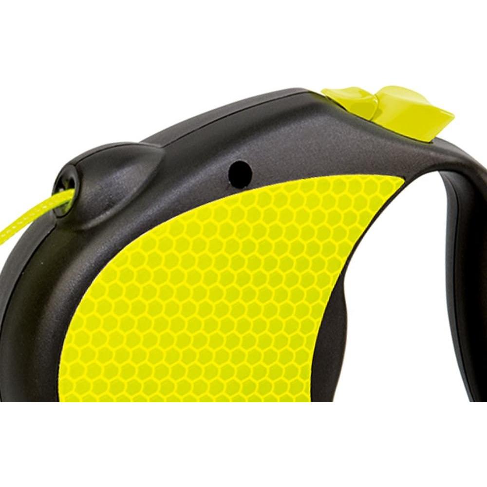 Correa Retráctil para Perros Flexi Neon 4.88 m Mediana Negra