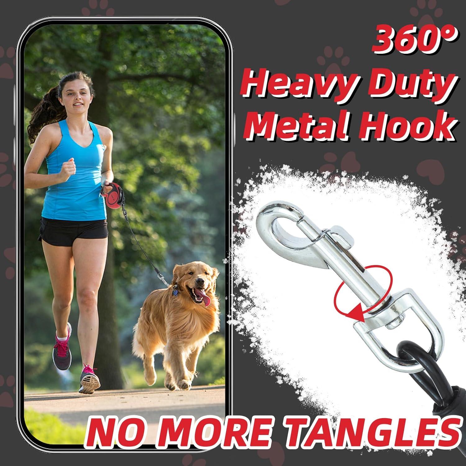 Correa Retráctil para Perros PUPTECK 4.88m Antimordida 50kg