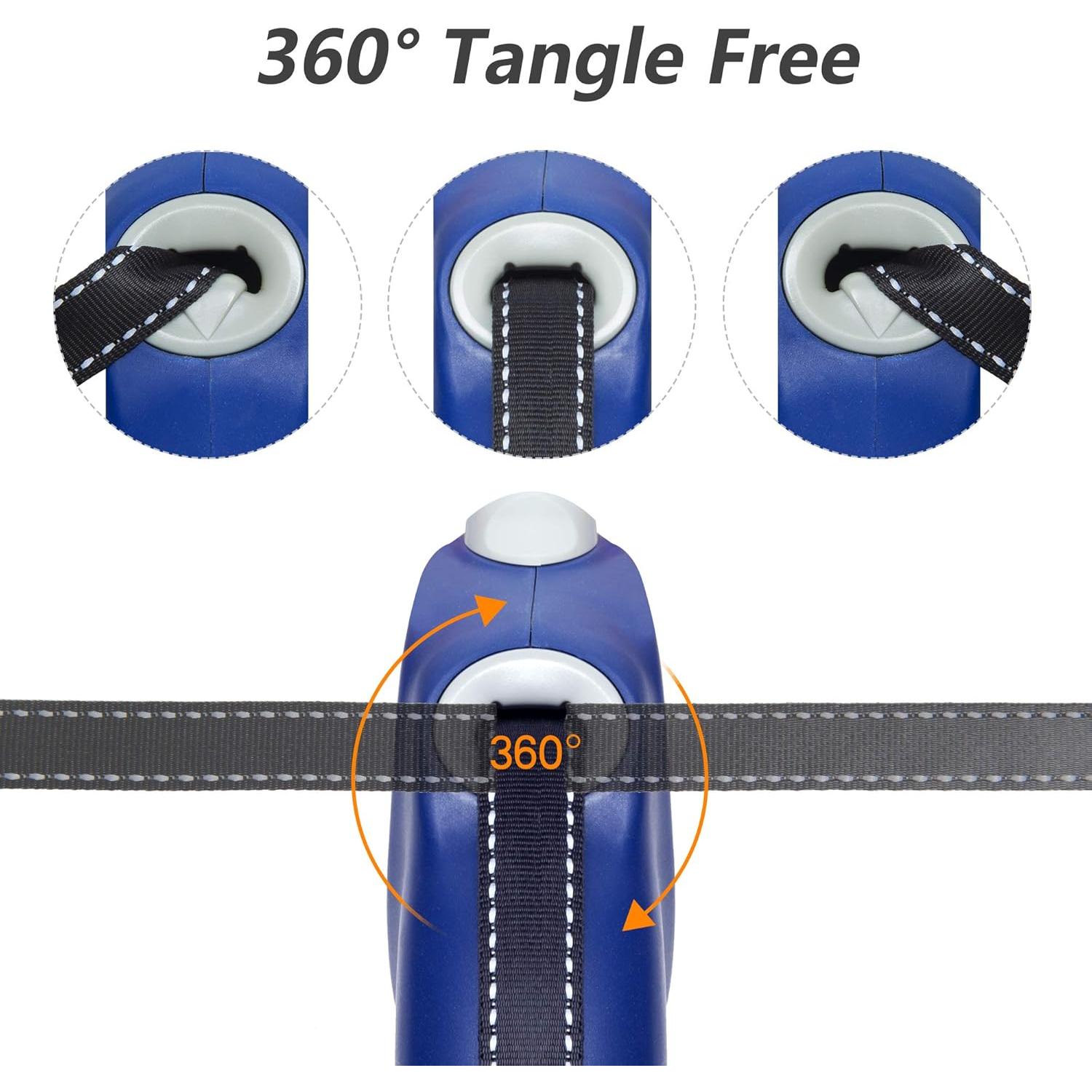 Correa Retráctil para Perros PetiFine 8m Azul 50kg Resistente