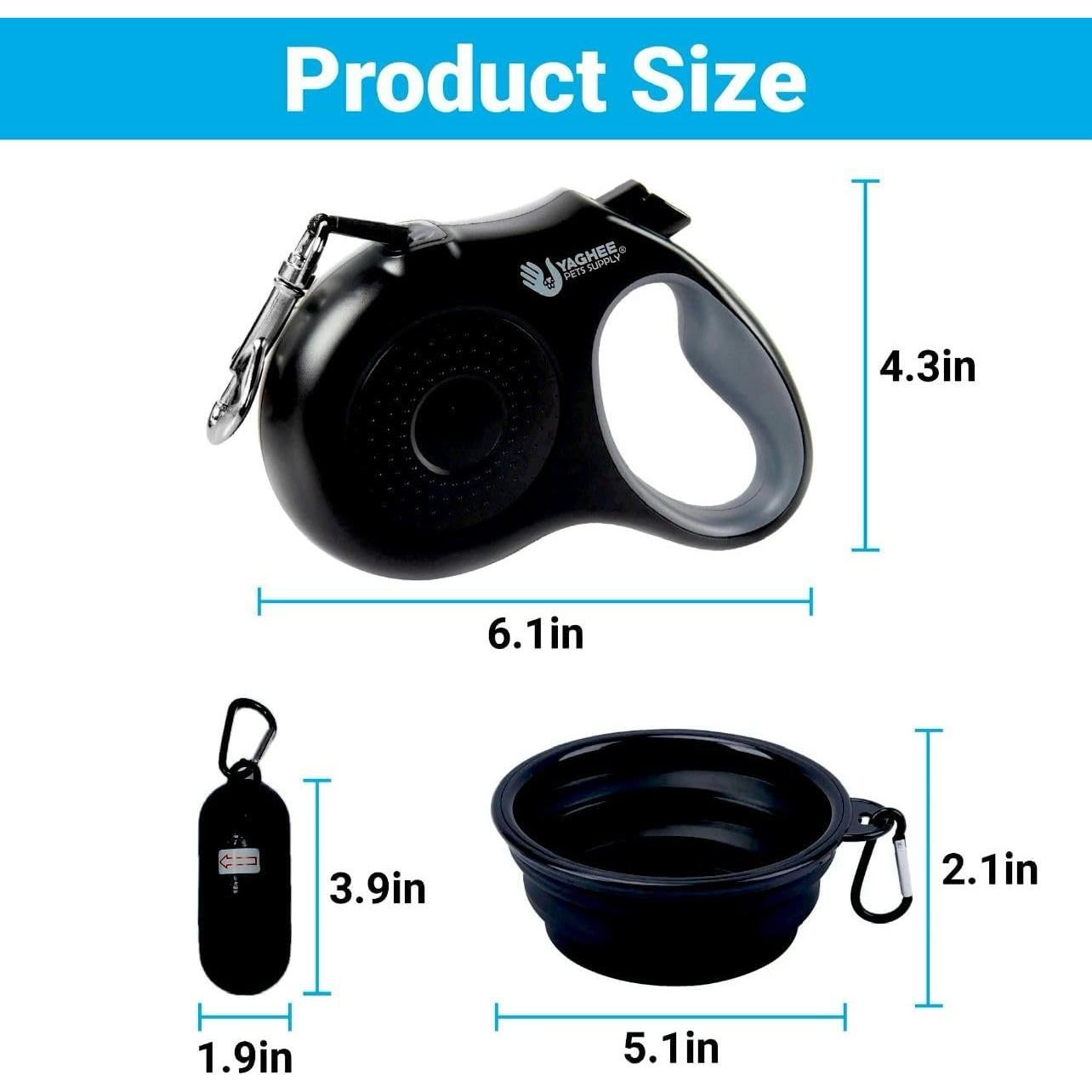 Correa Retráctil YAGHEE de 4.88m para Perros hasta 11.79kg