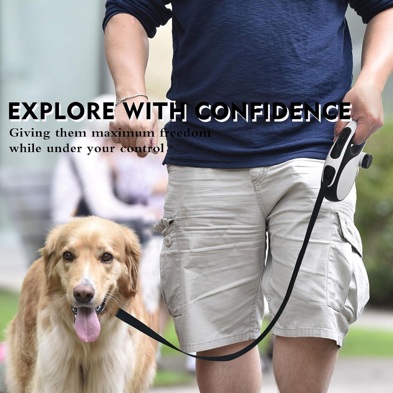 Correa de Perro Retráctil TidyTrek 8m para Perros Grandes 50kg
