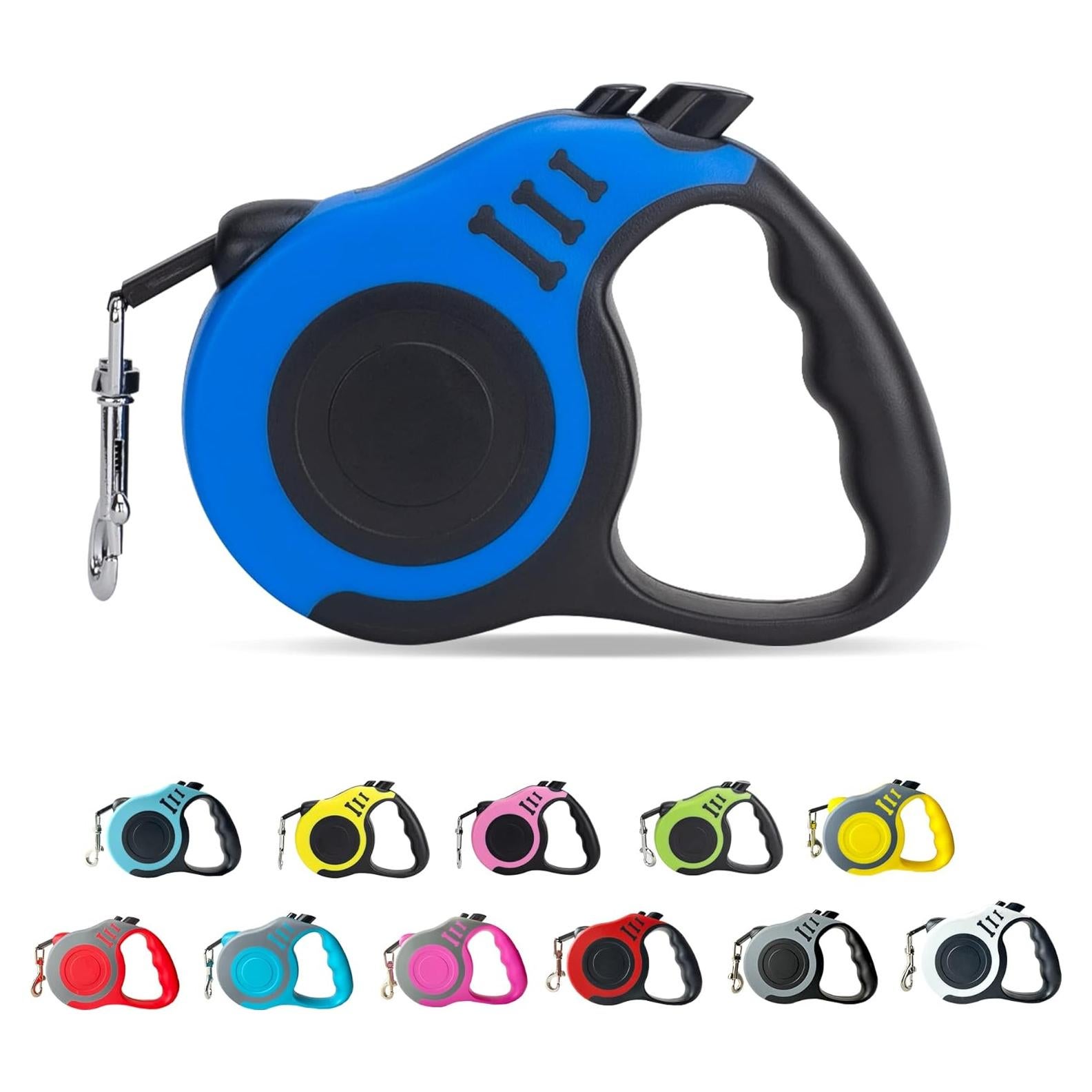 Correa de Perro Retráctil LIEVUIKEN 4.88m Azul Antideslizante