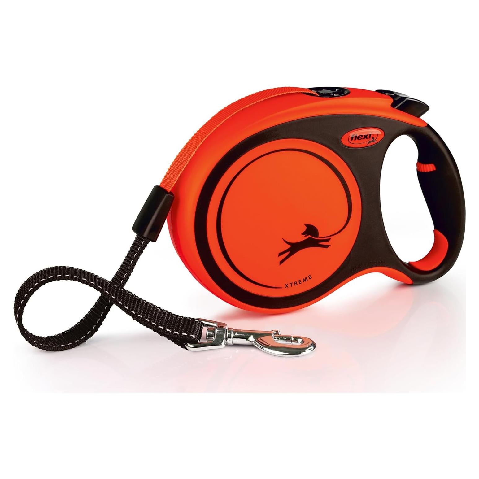 Correa Retráctil para Perros Flexi XT33T8 - 7.92 m, Naranja/Negro