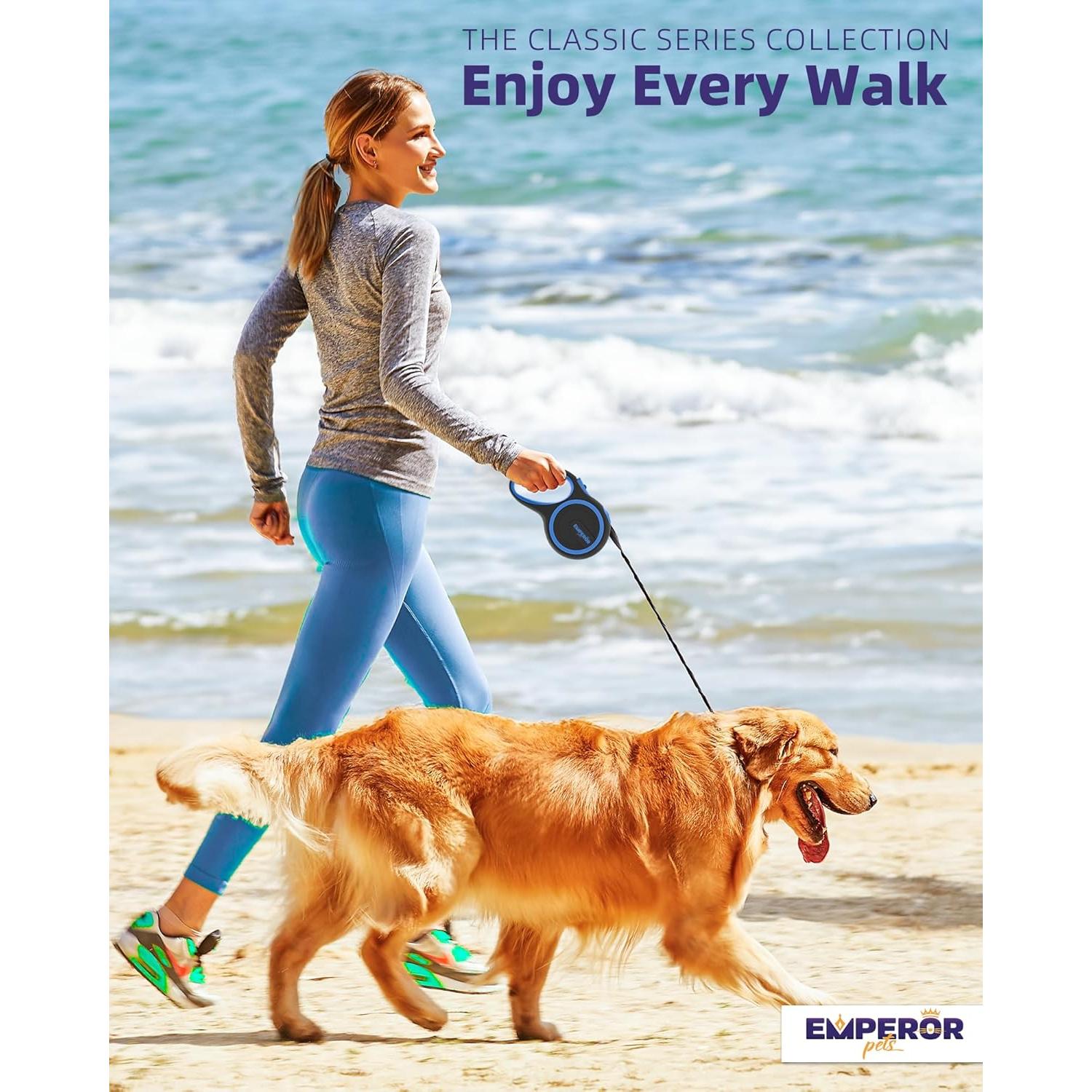 Correa Retráctil para Perros Grandes Emperor Pets 8 m Azul