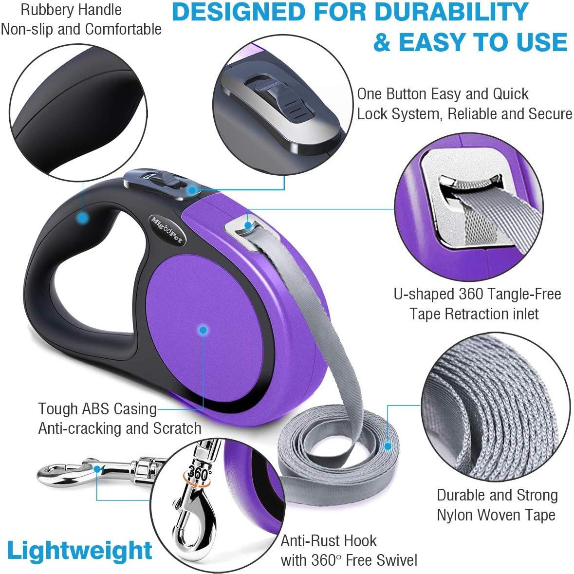 Correa Retráctil para Perros MEEGOOD 4.8m Antideslizante