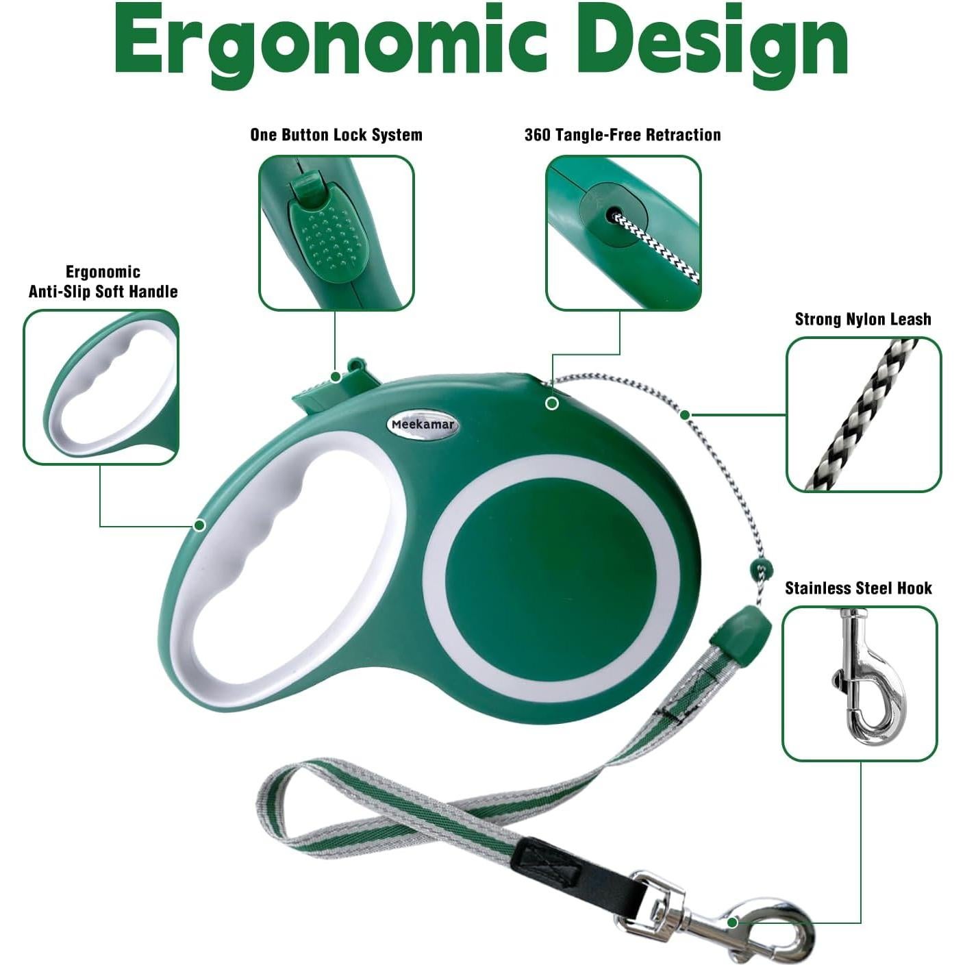 Correa de Perro Retráctil Meekamer 9 m para Perros hasta 35 kg