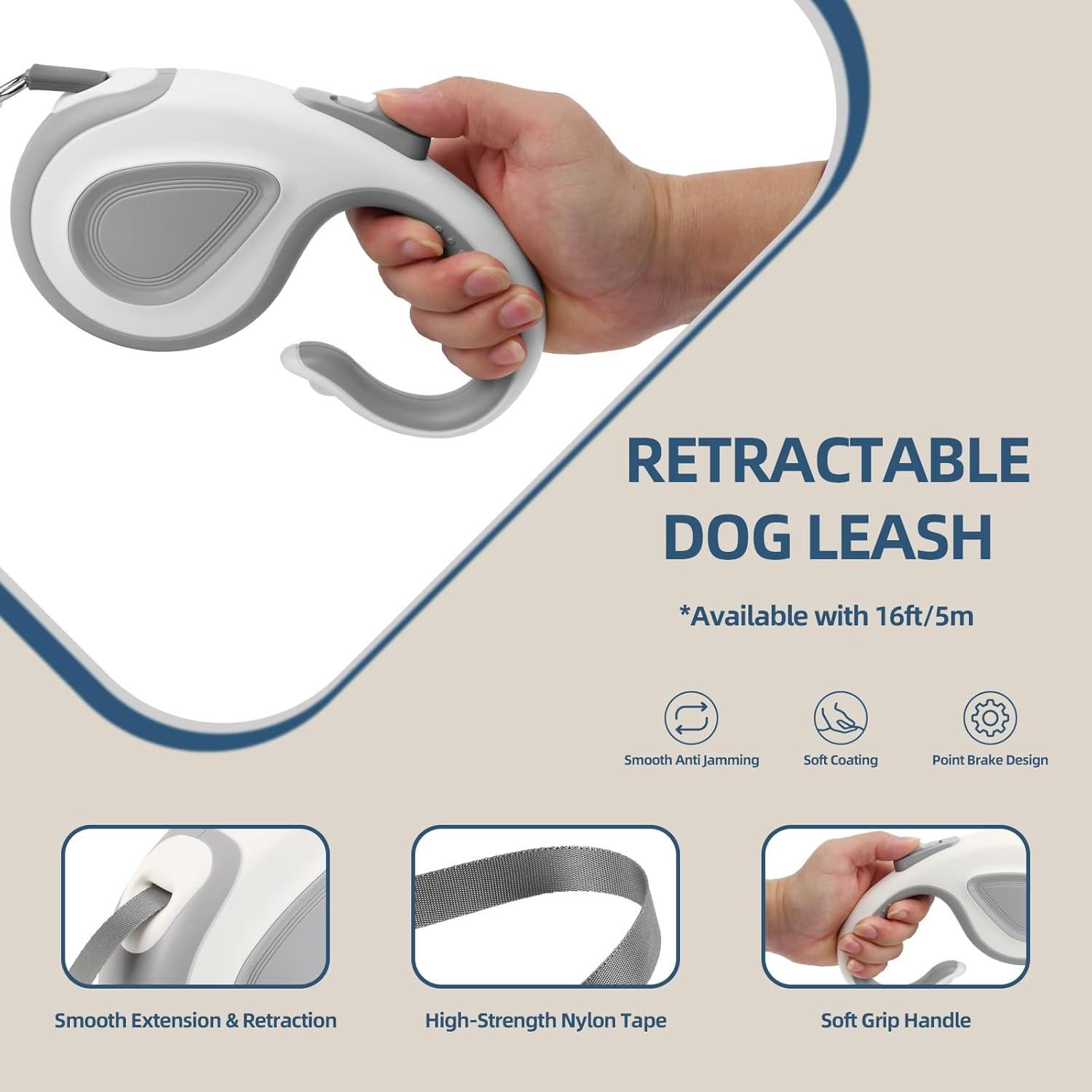 Correa Retráctil para Perros ESPIDO 5M hasta 68KG