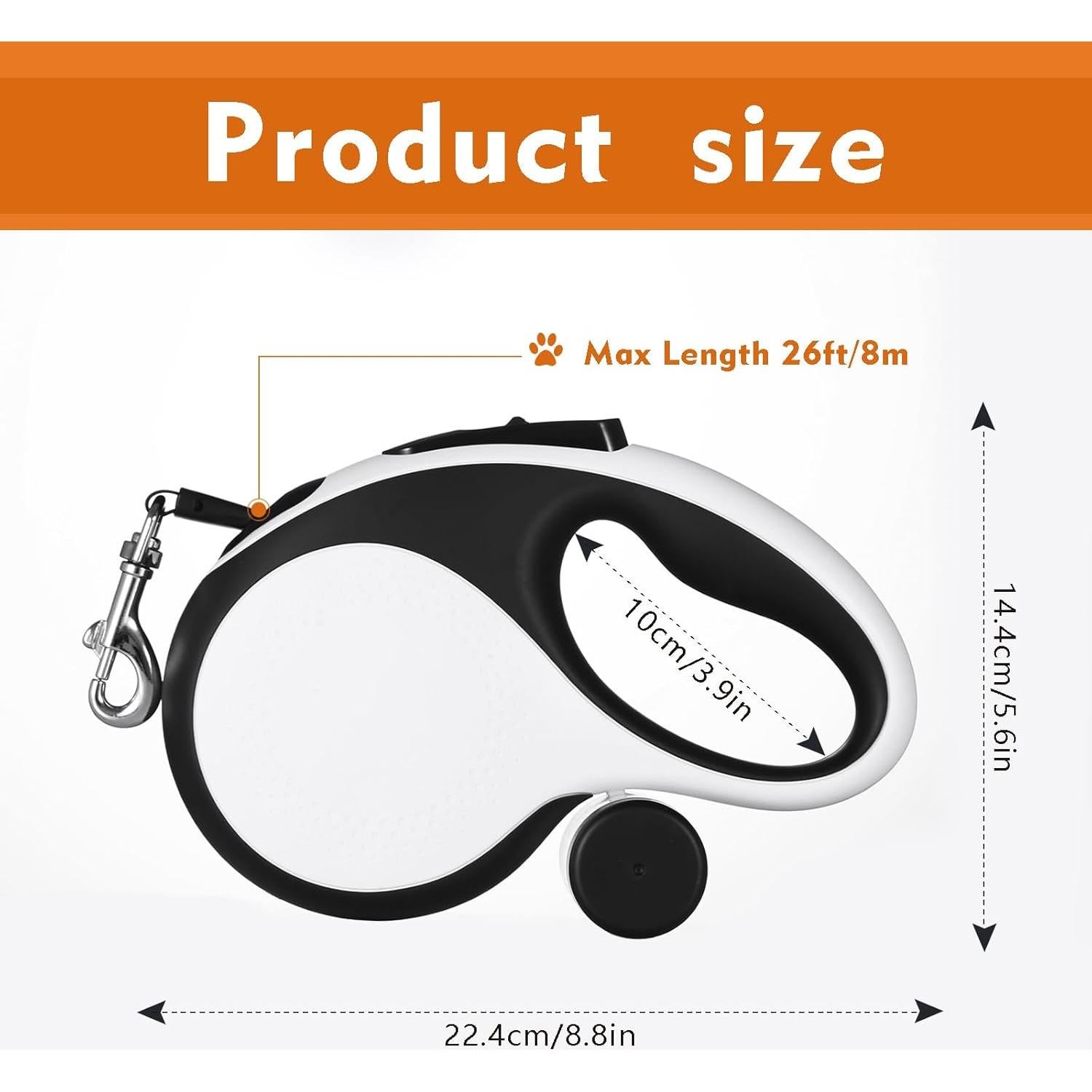 Correa Retráctil para Perros PETLEEPAA 7.92m Alta Resistencia