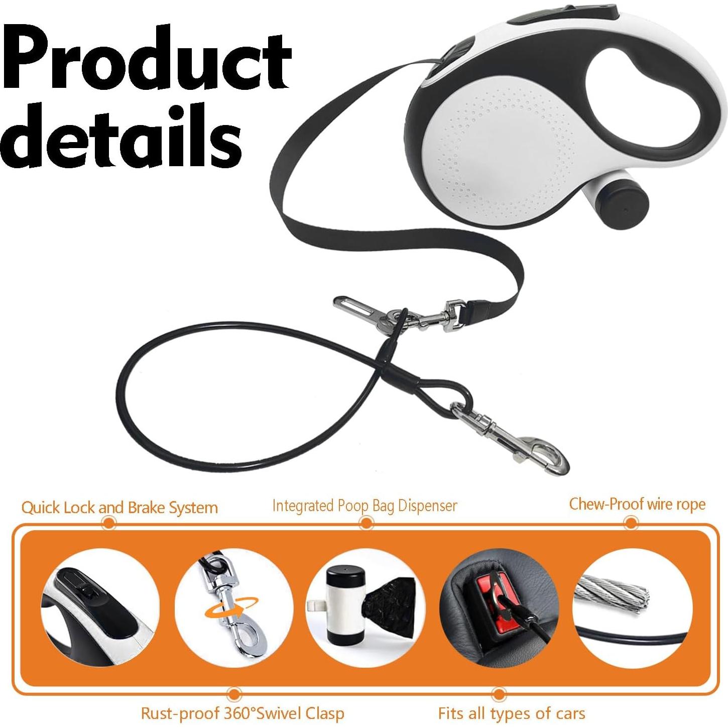 Correa Retráctil para Perros PETLEEPAA 7.92m Alta Resistencia