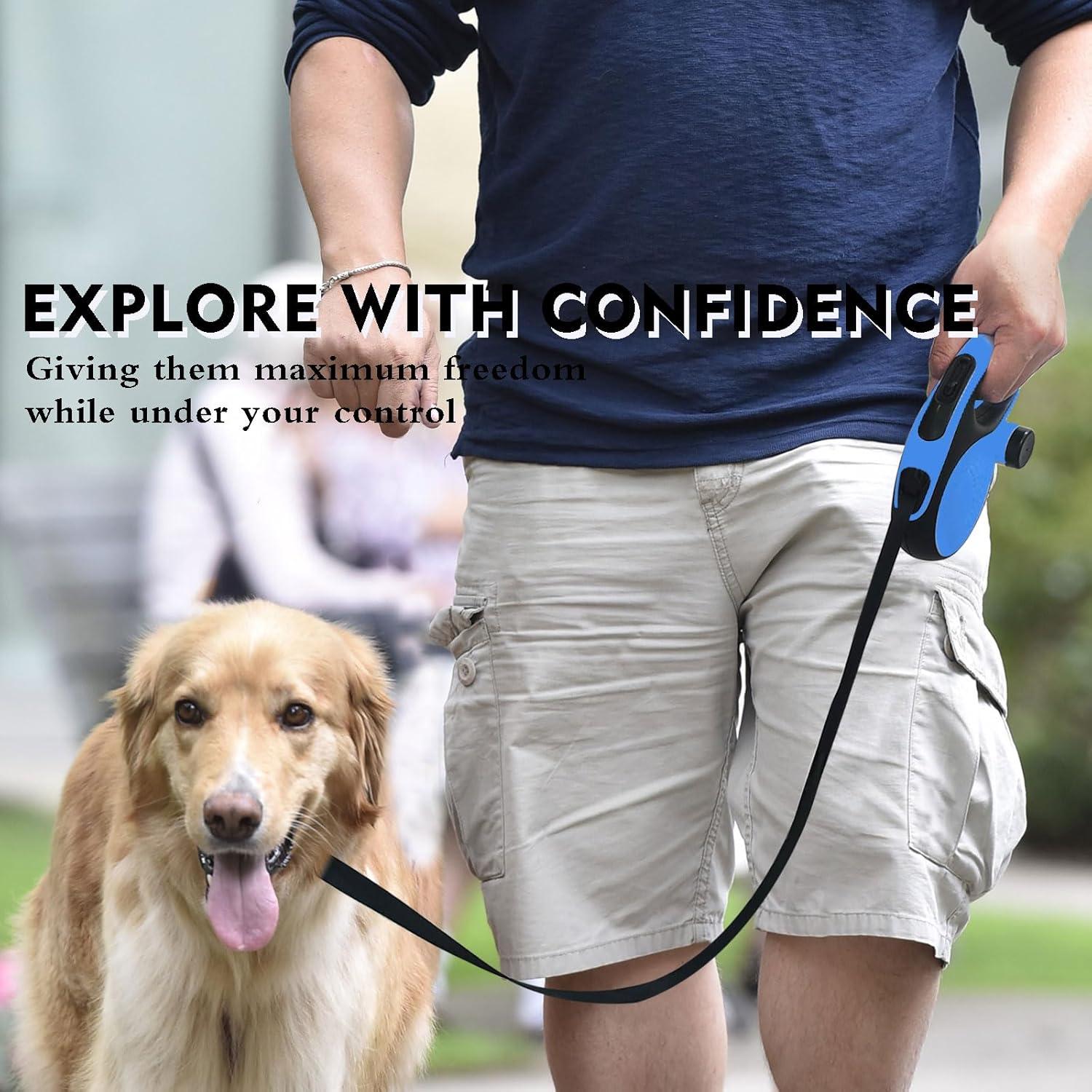 Correa de Perro Retráctil TidyTrek 8 m para 50 kg Azul