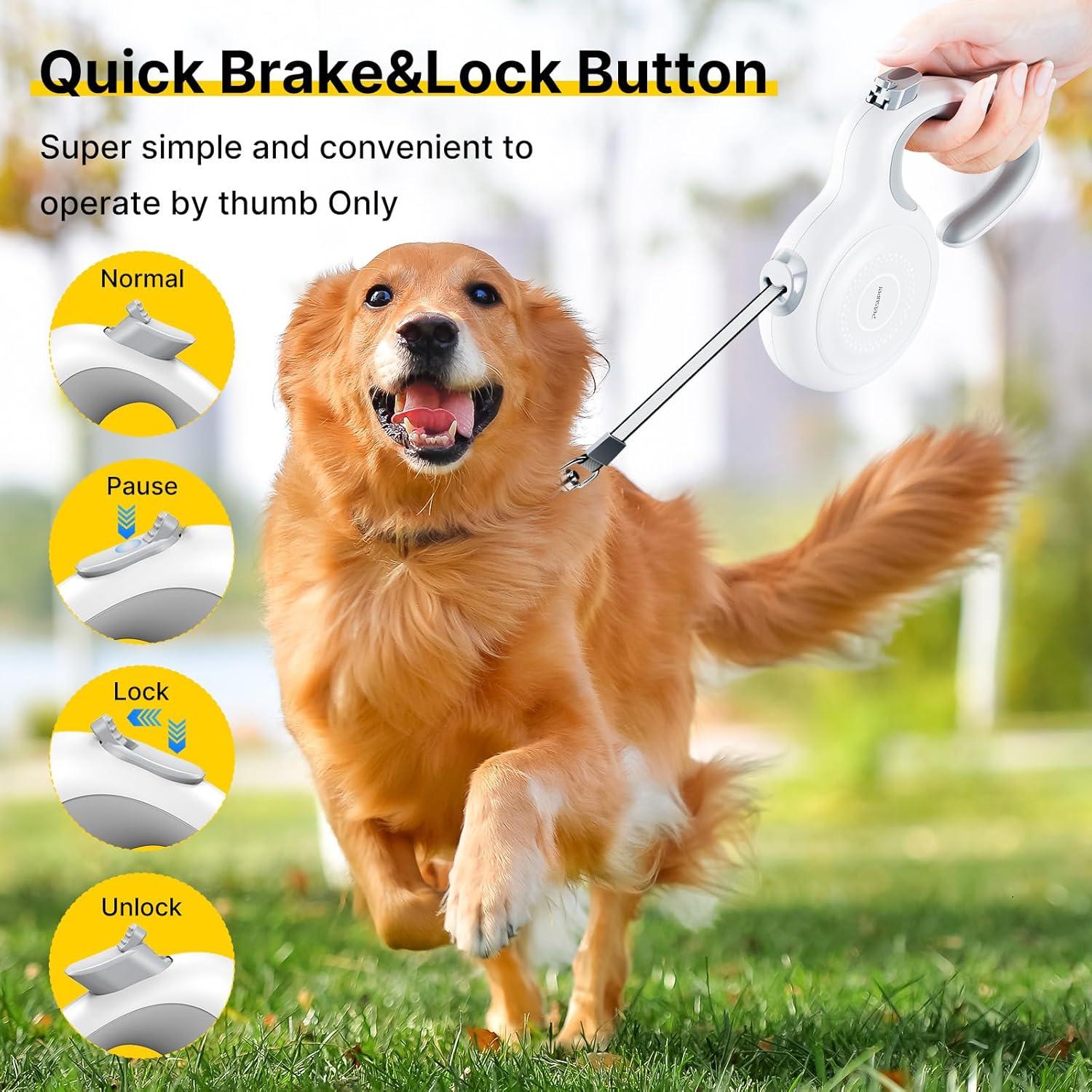 Correa Retráctil para Perros Petsuper 3M Auto-Freno Nylon 40kg