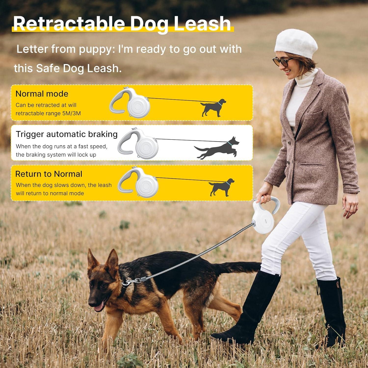 Correa Retráctil para Perros Petsuper 3M Auto-Freno Nylon 40kg