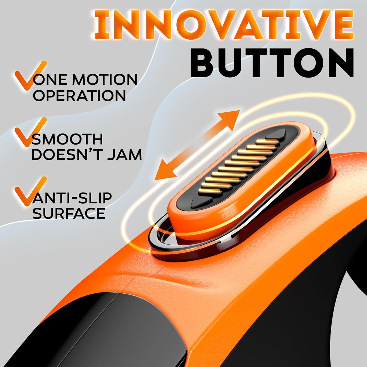 Correa Retráctil para Perros IWOOFI 5m Naranja Antienredo