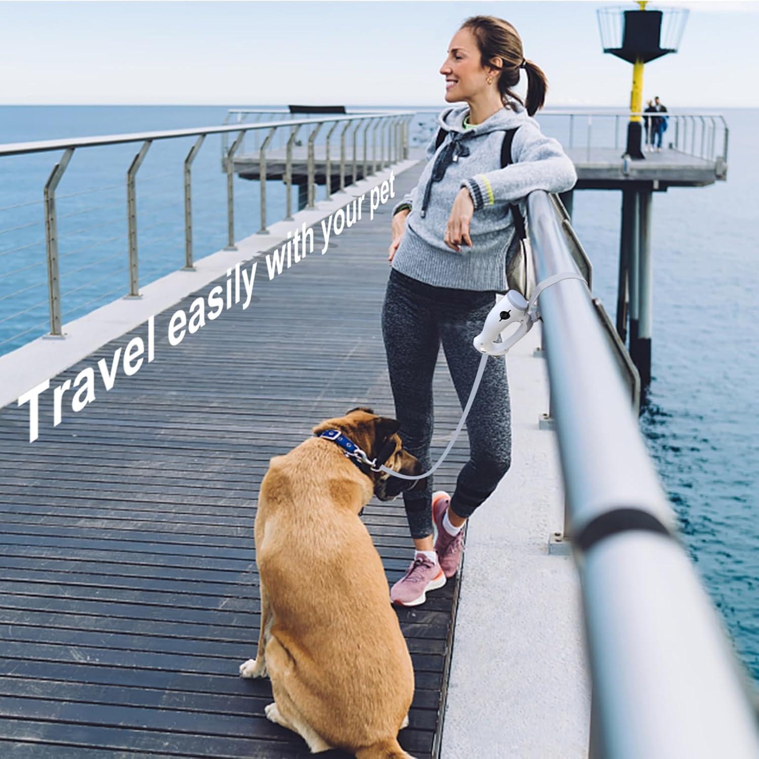 Correa de Perro No Retráctil ZenQeek 1.6m con Dispensador de Bolsas