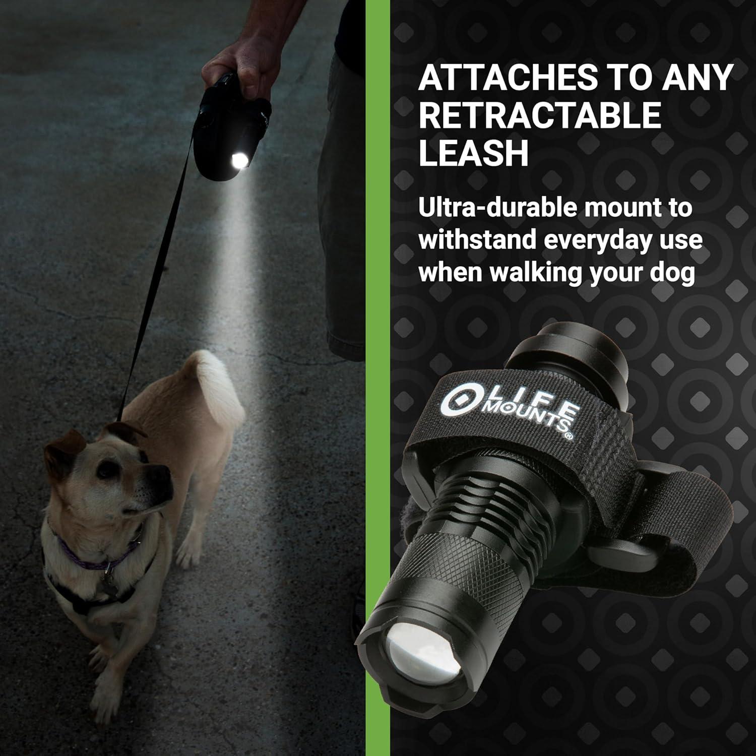Linterna LED para Correa de Perro Life Mounts - 8.9x3.8cm, 3 Modos