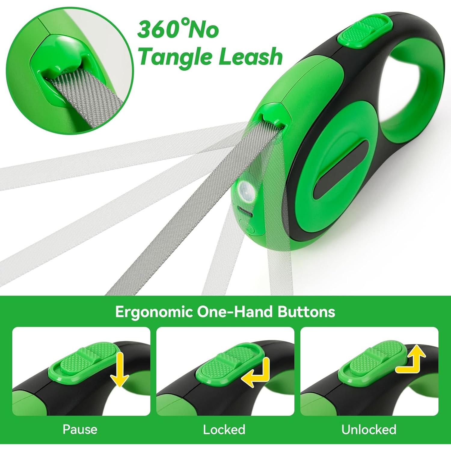 Correa Retráctil para Perros ODRIEW 4.88m Alta Resistencia 34kg