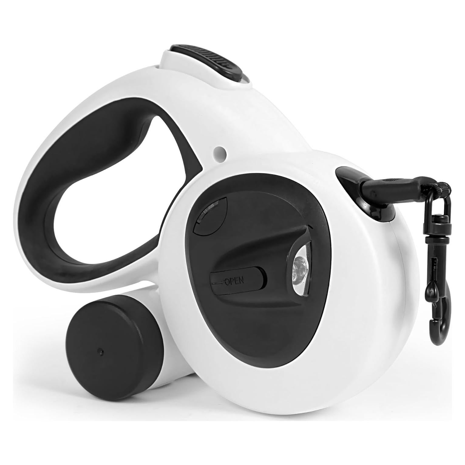 Correa Retráctil para Perros Gauzi 5m con Luz LED y Soporte