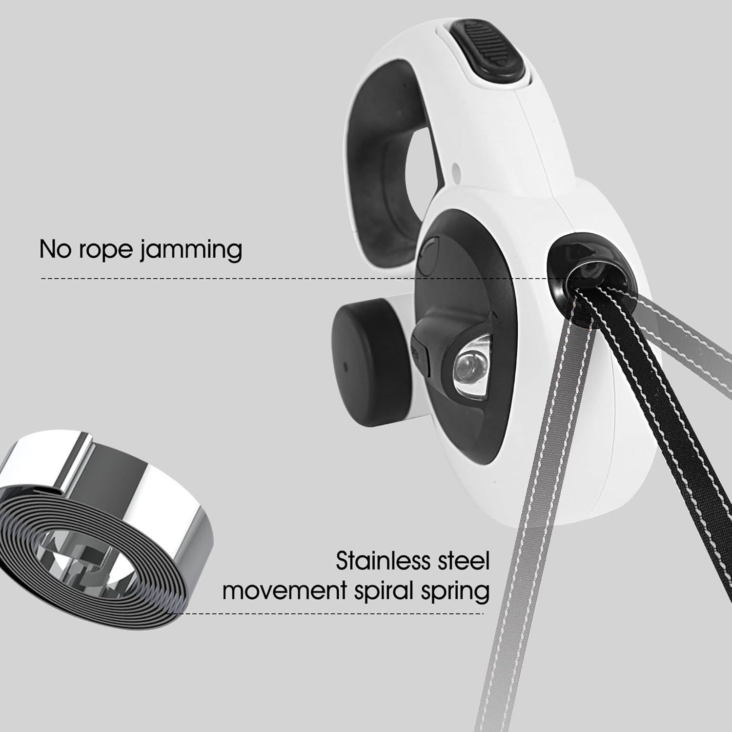 Correa Retráctil para Perros Gauzi 5m con Luz LED y Soporte