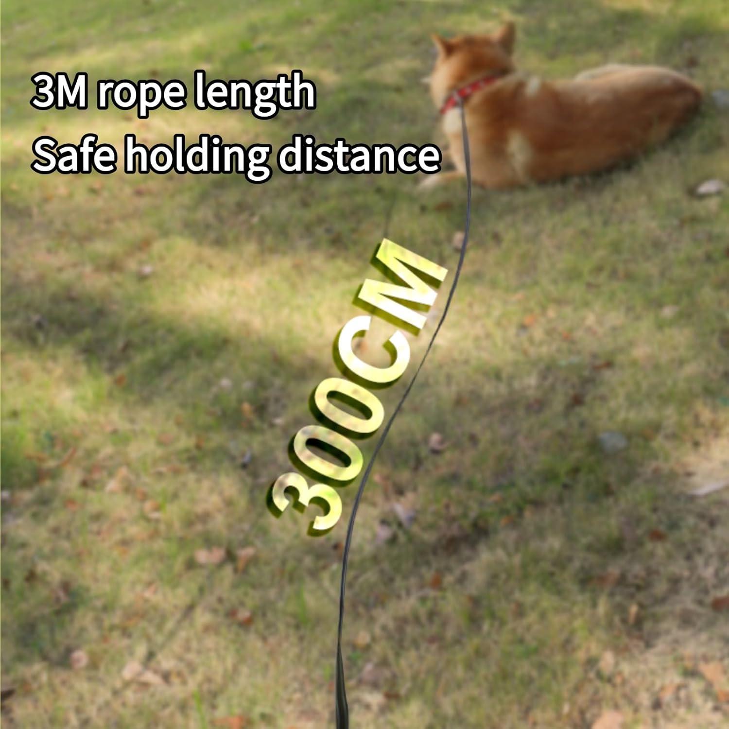 Correa Retráctil para Perros TianfuSpanda 3m con Luz LED Rosa